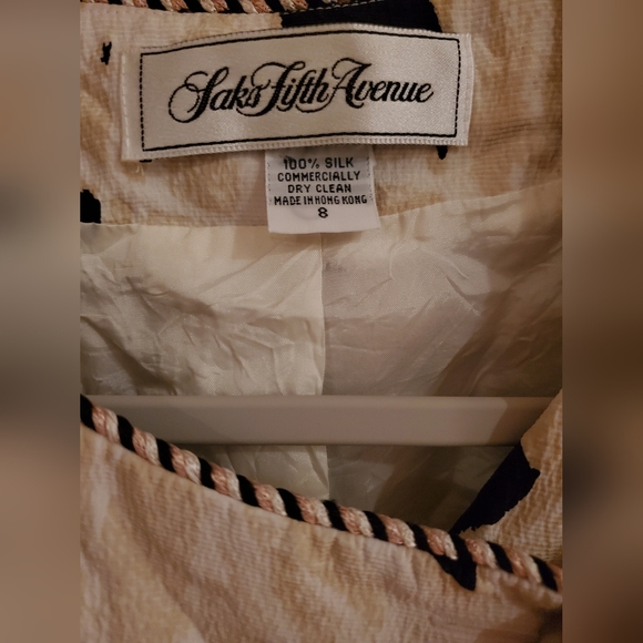 Saks Fifth Avenue - Vintage Silk Cropped Jacket - Picture 5 of 9